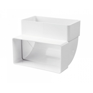 Колено соединительное вертикальное 90° 110х55 мм