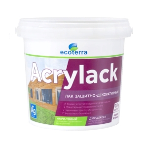 Лак защитно-декоративный акриловый ECOTERRA палисандр 0.9 кг