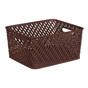 Корзина для хранения Альтернатива Плетенка темно-коричневая М3503 (350х290х175 мм)