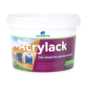 Лак защитно-декоративный акриловый ECOTERRA иней 2.5 кг