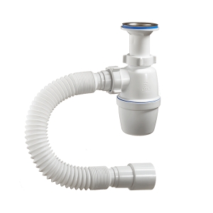 Сифон 1 1/2"х40 мм гиб.труба, нерж.решетка 70 мм Orio А-40029