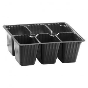 Кассета для рассады полистирол 180х135х60 мм 6 ячеек (5 шт)