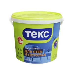 Краска интерьерная ТЕКС Универсал белая 4.5 л/7 кг