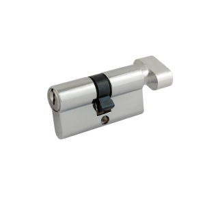 Цилиндр (личина) ключ/вертушка ЦАМ (хром) 60 мм