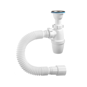 Сифон 1 1/2"х40 мм гиб.труба, нерж.решетка 70 мм Orio А-32019