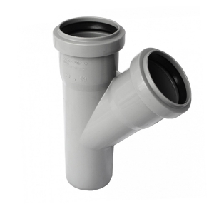 Тройник для внутренней канализации 40х40 мм угол 45° HTEA Ostendorf