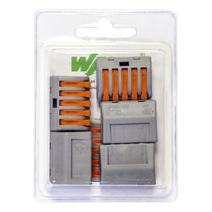 Клемма на 5 проводов 0.08-4 мм² (5 шт) WAGO 222-415-5