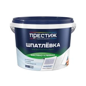 Шпатлевка для стен и потолков масляно-клеевая Престиж 3 кг