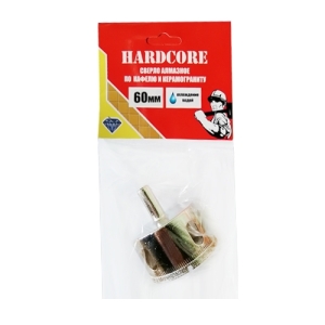 Коронка (сверло) алмазная по кафелю и керамограниту 60 мм Hardcore