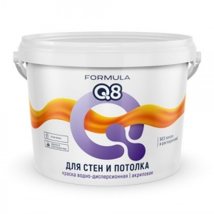 Краска полиакриловая интерьерная Formula Q8 Престиж белая 5 кг