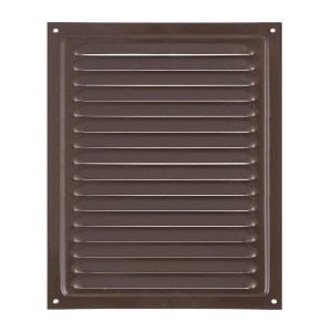 Решетка вентиляционная металлическая коричневая 200х250 мм