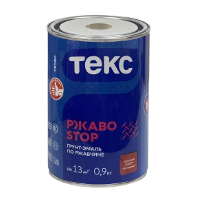 Грунт-эмаль по ржавчине ТЕКС РжавоStop красная 0.9 кг