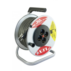 Удлинитель силовой на катушке LUX К4-Е-30 (4х30 м, КГ 3х1.5, с термозащитой, с/з)