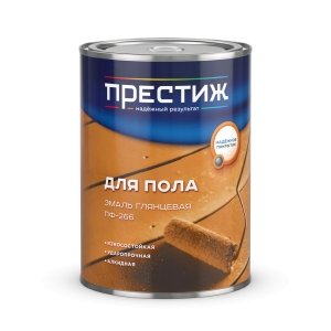 Эмаль ПФ-266 для пола Престиж красно-коричневая 0.9 кг