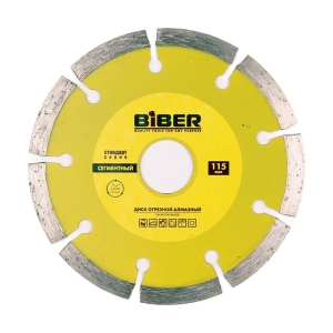 Диск алмазный сегментный 115х22.2 мм BIBER Стандарт универсальный