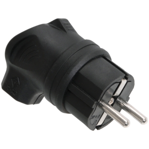 Вилка кабельная с бок. вводом каучук ВБу3-1-0м (16 А, 2P+E, с з/к) IEK ОМЕГА