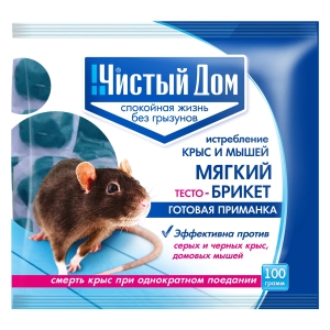 Средство от крыс и мышей Чистый Дом тесто (100 г)
