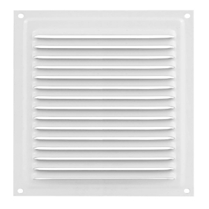 Решетка вентиляционная металлическая белая 190х190 мм