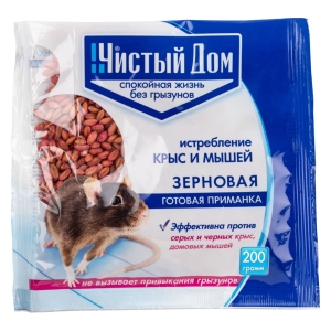 Средство от крыс и мышей Чистый Дом зерновая приманка (200 г)