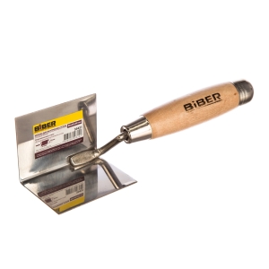 Кельма угловая для внуртенних углов 80х60х60 мм нерж. сталь BIBER