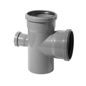 Крестовина одноплоскостная для внутренней канализации 110х110х50 мм угол 87°