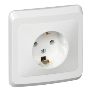Розетка 1-м СУ белая 16 А, с з/к Schneider Electric Этюд