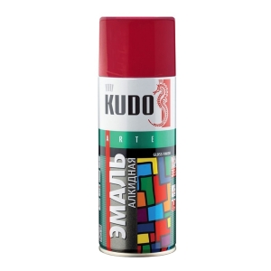 Эмаль универсальная аэрозольная KUDO KU 1004 (RAL 3011) вишневая 520 мл