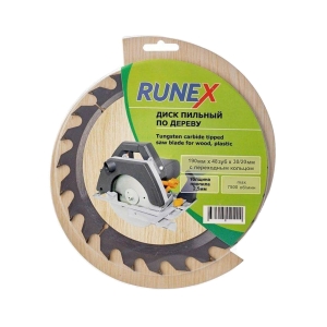 Диск пильный по дереву 190х30/20 мм RUNEX 48 зубьев