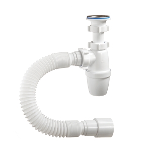 Сифон 1 1/4"х40 мм гиб.труба, нерж.решетка 63 мм Orio А-3202