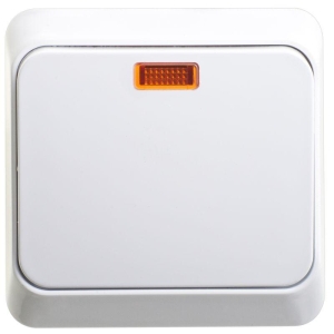 Выключатель 1-кл. ОП белый 10 А, с подсв. Schneider Electric Этюд