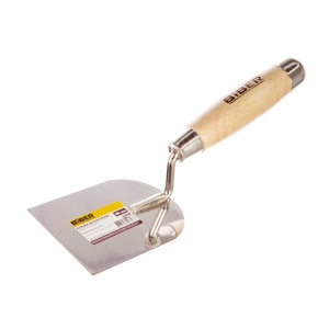 Кельма (мастерок) штукатура 80 мм нерж. сталь дерев. ручка BIBER