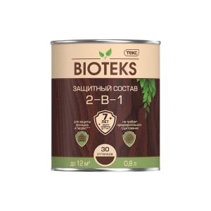 Антисептик Текс Bioteks 2-в-1 декоративный для дерева орех (0.8 л)