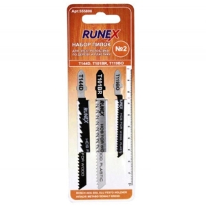 Набор пилок №2 по дереву и пластику (Т144D, T101BR, T119BO) RUNEX 3 шт