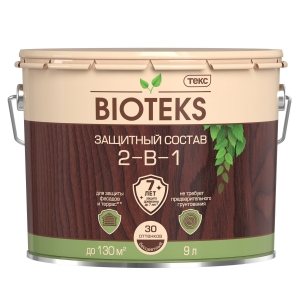 Антисептик Текс Bioteks 2-в-1 декоративный для дерева орегон (9 л)