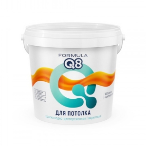 Краска полиакриловая для потолка Formula Q8 Престиж белая 1.5 кг