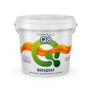 Краска полиакриловая фасадная Formula Q8 Престиж белая 1.5 кг