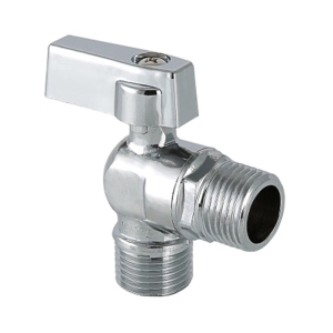 Кран шаровый для подключения сантехнических приборов латунный 1/2"х3/4" угловой