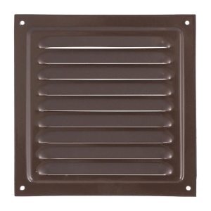Решетка вентиляционная металлическая коричневая 100х100 мм
