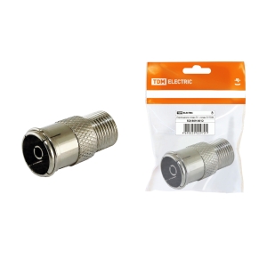 Переходник (F-гнездо - ТВ-гнездо) TDM ЕLECTRIC