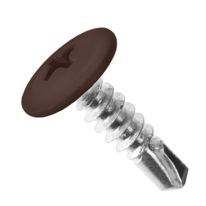 Саморезы (шурупы) Клопы мет/мет прессш. 4.2х16 мм коричневый RAL 8017 (бур/свер.) (35 шт)