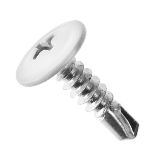 Саморезы (шурупы) Клопы мет/мет прессш. 4.2х19 мм белый RAL 9003 (бур/свер.) (30 шт)