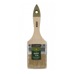 Кисть плоская натур. щетина Zolder Армейская Майор 63 мм универсальная