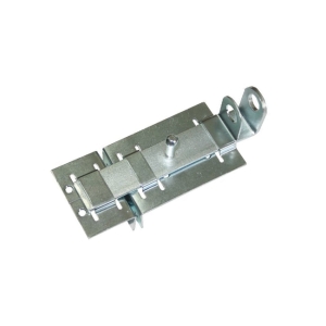 Задвижка дверная ЗД-04 плоский засов, с проушиной, цинк Металлист