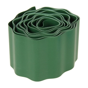 Лента бордюрная садовая 100 мм, 9 м зеленая