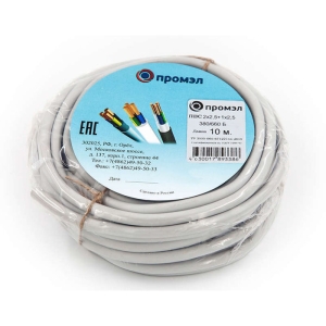 Провод ПВС 2х2.5+1х2.5 (бухта 10 м) белый ПромЭл