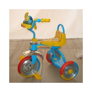 Велосипед GT2518 трехколесный, желто-голубой, музыкальный, СВЕТЛЯЧОК